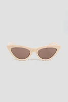 Ardene Black Cat Eye Sunglasses in Beige