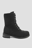 Ardene Lace-Up Winter Boots in | Size | Faux Leather | Eco-Conscious | Microfiber