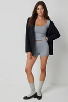 Ardene Contour Mini Biker Shorts in Grey | Size | Elastane/Polyamide