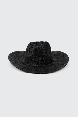 Ardene Black Straw Cowboy Hat