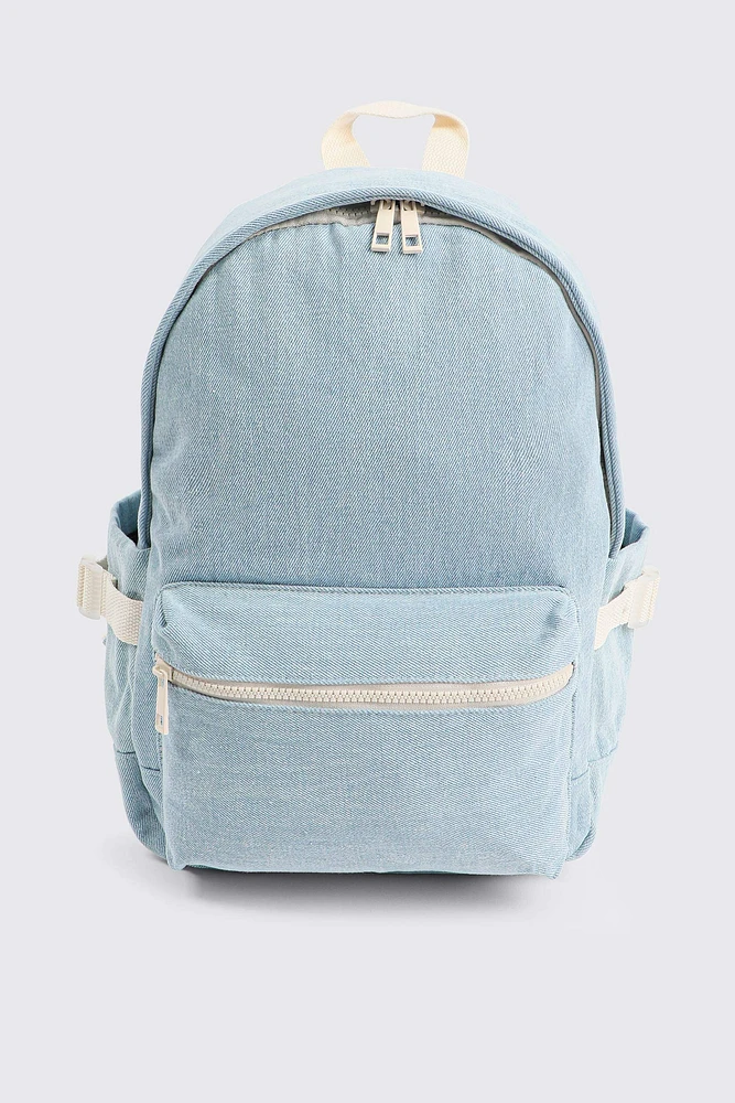 Ardene Kids Backpack with Side Pockets in Light Blue | Nylon