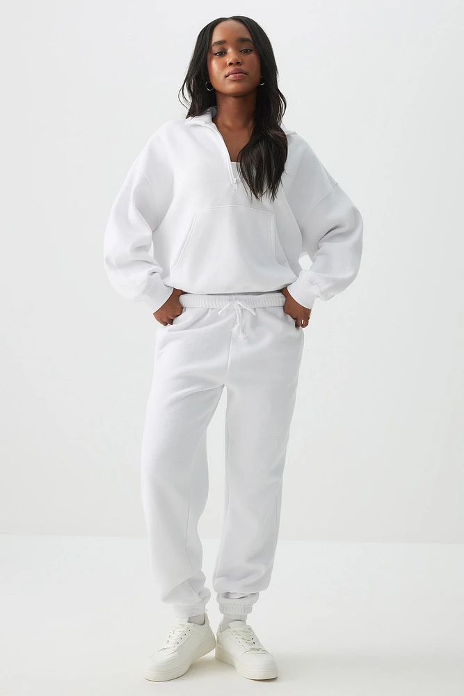 Ardene MADESOFT Fleece Baggy Sweatpants in Coconut Bliss | Size | Polyester/Cotton | Eco-Conscious