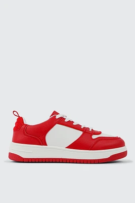 Ardene Court Sneakers in Red | Size | Eco-Conscious