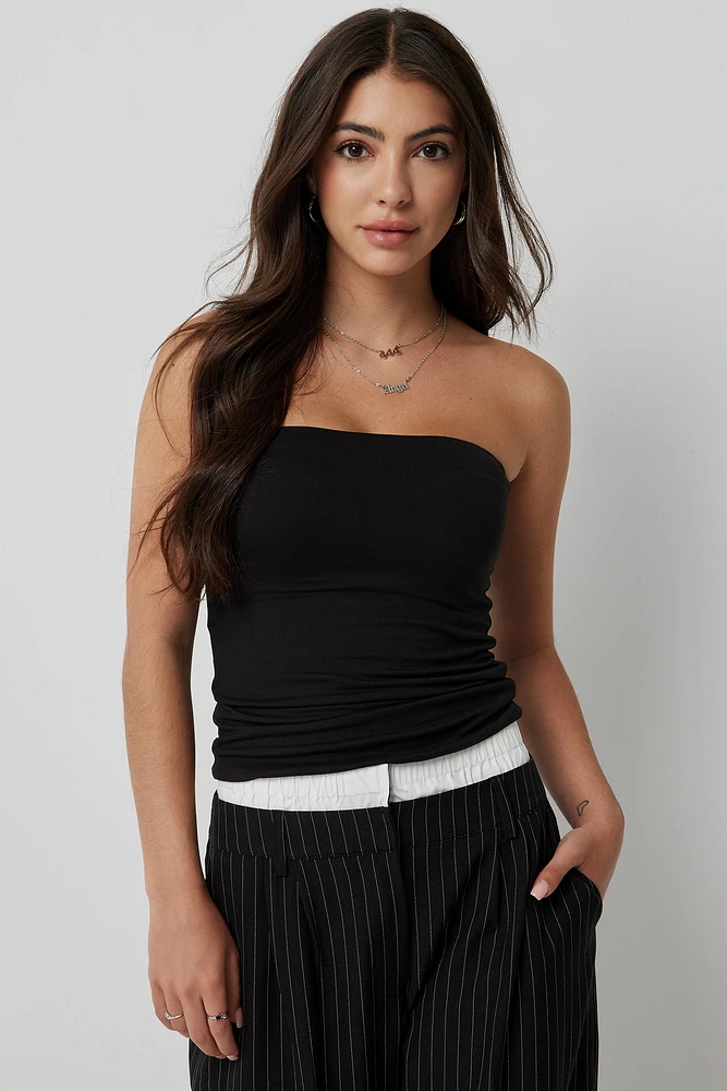 Ardene Basic Double Layer Tube Top | Polyester/Elastane