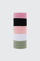 Ardene 24-Pack Hair Elastics in Light Pink