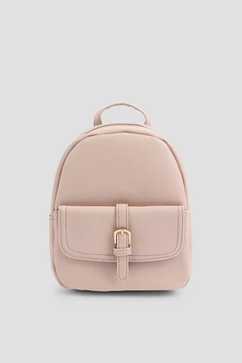 Ardene Small Backpack in Light Pink | Faux Leather/Polyester