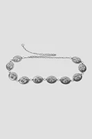 Ardene Medallion Chain Belt in Silver