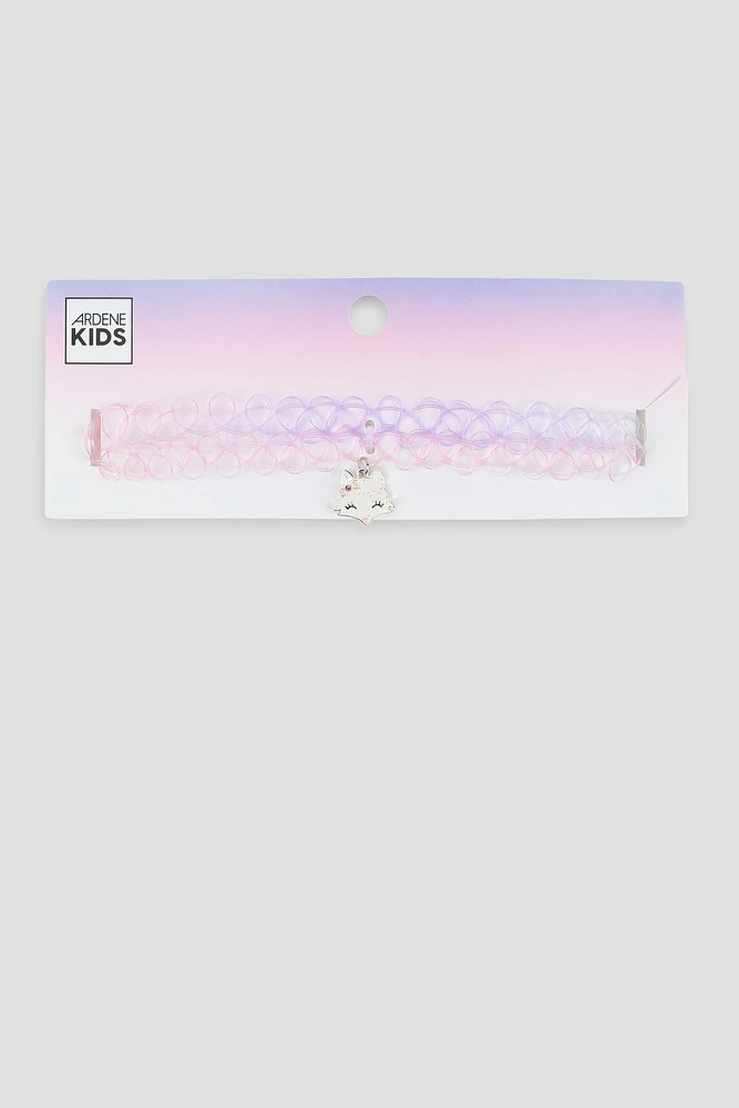 Ardene Kids 2-Pack Fox Chokers in Light Pink