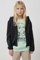 Ardene Kids Lightweight Hooded Jacket in Black | Size | Polyester