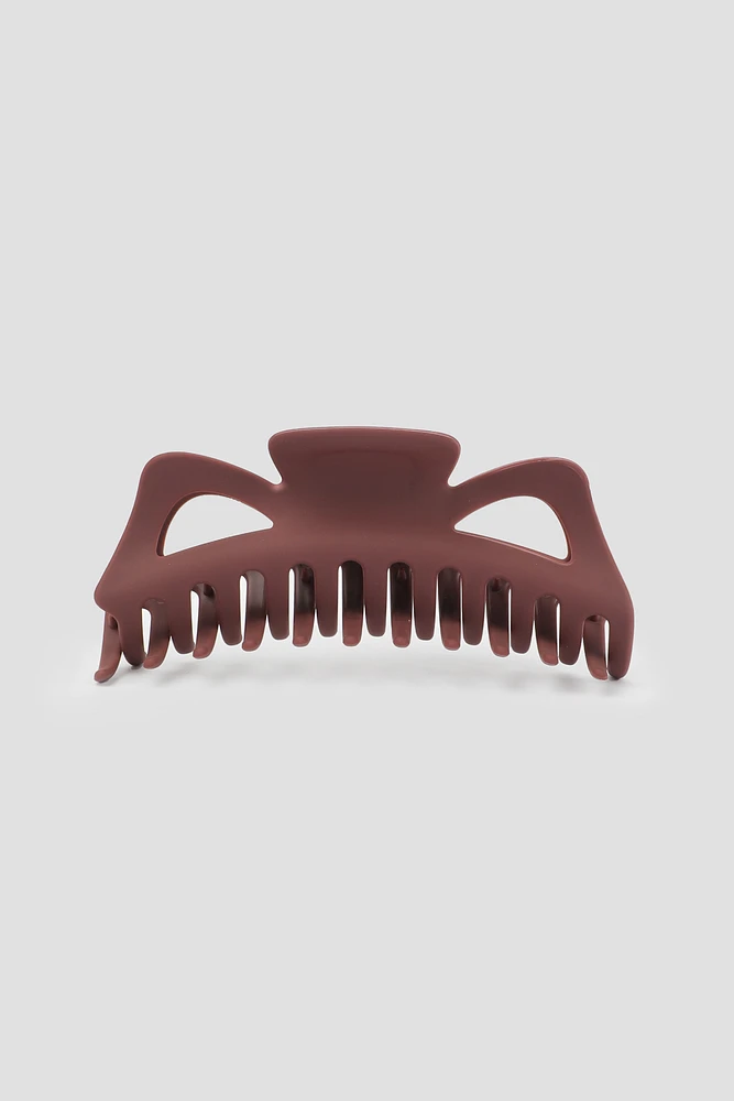 Ardene Recycled Hair Claw in Burgundy | Eco-Conscious