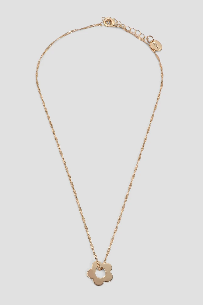 Ardene Daisy Chain Necklace in Gold | Eco-Conscious