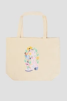 Ardene Exclusive Pride Month Tote Bag in Beige | Cotton