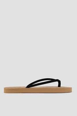 Ardene Faux Suede Flip-Flops Sandals in Beige | Size