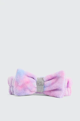 Ardene Kids Rhinestone Bow Spa Headband in Lilac | Polyester