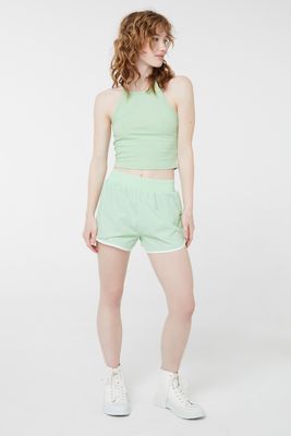 Ardene Athletic Windbreaker Shorts in Green | Size