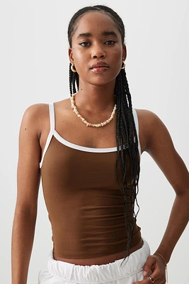 Ardene Basic Tank with Contrast Binding in | Size | Polyester/Elastane | Eco-Conscious