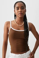 Ardene Basic Tank with Contrast Binding in | Size | Polyester/Elastane | Eco-Conscious