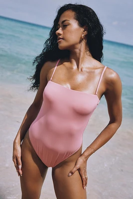 Ardene Pink One Piece Swimsuit in Medium Pink | Size | Polyester/Nylon/Elastane | Microfiber