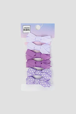 Ardene Kids 6-Pack Mini Hair Bow Clips in