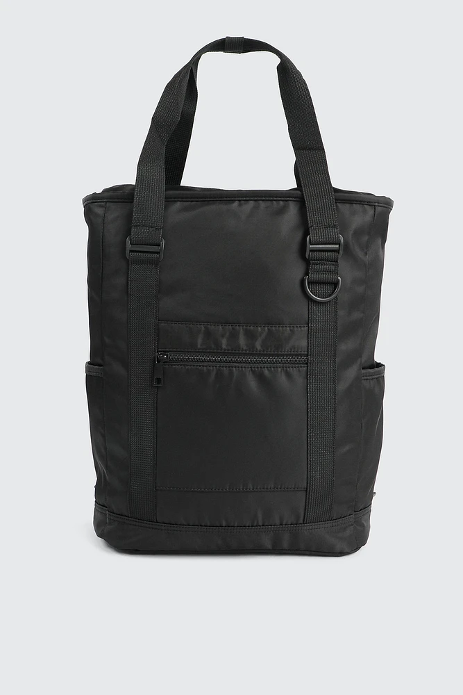 Ardene Nylon Backpack with Handles in Black | 100% Recycled Polyester/Nylon | Eco-Conscious