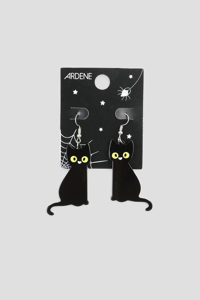 Ardene Black Cat Earrings