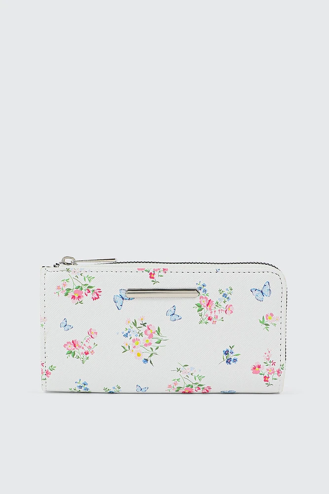 Ardene Faux Leather Cardholder in White | 100% Recycled Polyester/Faux Leather | Eco-Conscious