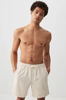 Ardene Man Printed Swim Shorts For Men in Beige | Size | Polyester