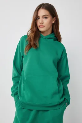 Ardene Solid Hoodie in | Size | Polyester/Cotton | Fleece-Lined | Eco-Conscious