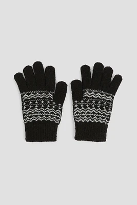 Ardene Nordic Gloves in Black | 100% Acrylic