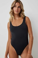 Ardene Contour Scoop Neck Bodysuit in | Size | Elastane/Polyamide