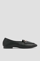 Ardene Loafers with Horsebit Detail in Black | Size | Faux Leather | Eco-Conscious