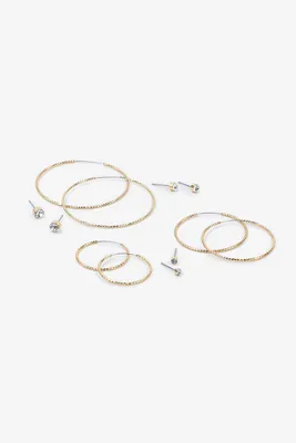 Ardene Pack of Stud & Hoop Earrings in Gold | Stainless Steel | Eco-Conscious