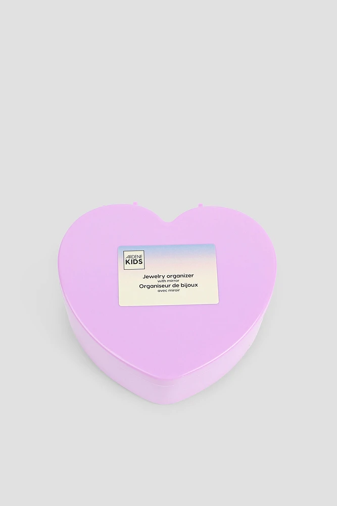 Ardene Kids Heart Shaped Jewelry Box in Purple