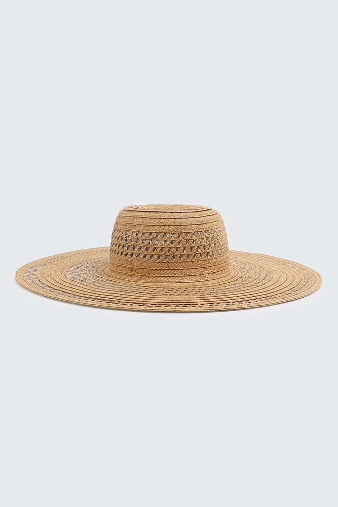 Ardene Wide Brim Straw Hat in Beige