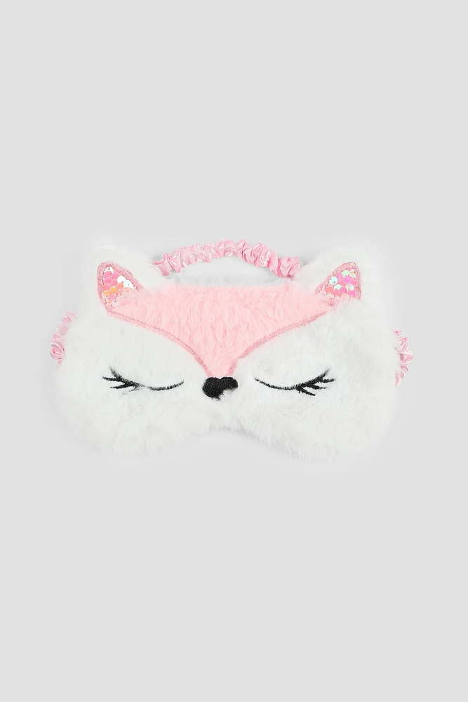 Ardene Kids Fox Sleep Mask in White