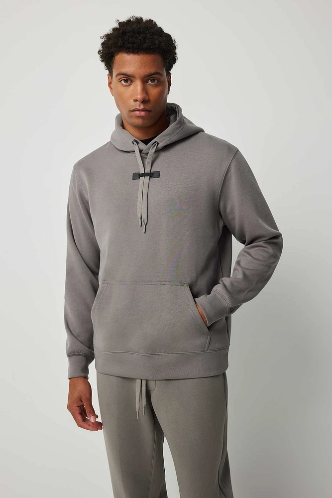 Ardene Man Solid Hoodie For Men in Grey | Size | Rayon/Spandex/Cotton | Fleece-Lined