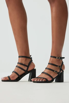 Ardene High Heel Strappy Sandals in | Size | Faux Leather/Polyester | Eco-Conscious