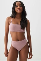 Ardene Seamless High Waist Thong Panty in Lavender Dream | Size Small | Nylon/Elastane | Eco-Conscious