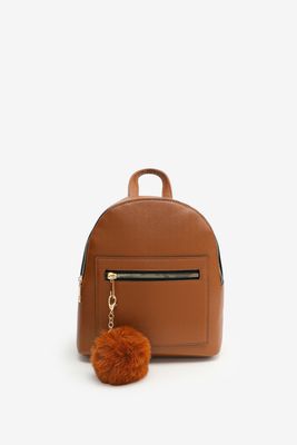 Ardene Backpack with Pompom in | Faux Leather