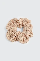 Ardene XL Crochet Scrunchie in Beige