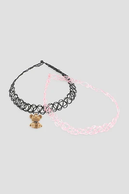 Ardene Kids 2-Pack Teddy Bear Chokers