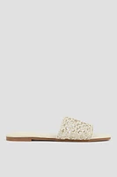 Ardene Basket Weave Flat Sandals in | Size | Faux Leather | Eco-Conscious