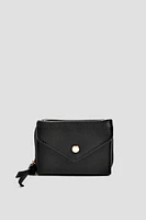 Ardene Small Envelope Wallet in Black | 100% Recycled Polyester/Faux Leather | Eco-Conscious