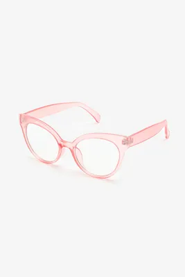 Ardene Blue Light Blocking Cat Eye Glasses in Lt. Pink