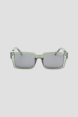 Ardene Man Square Sunglasses For Men in Light Green