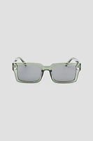 Ardene Man Square Sunglasses For Men in Light Green