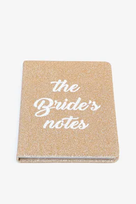 Ardene The Bride's Notes Notebook in Gold