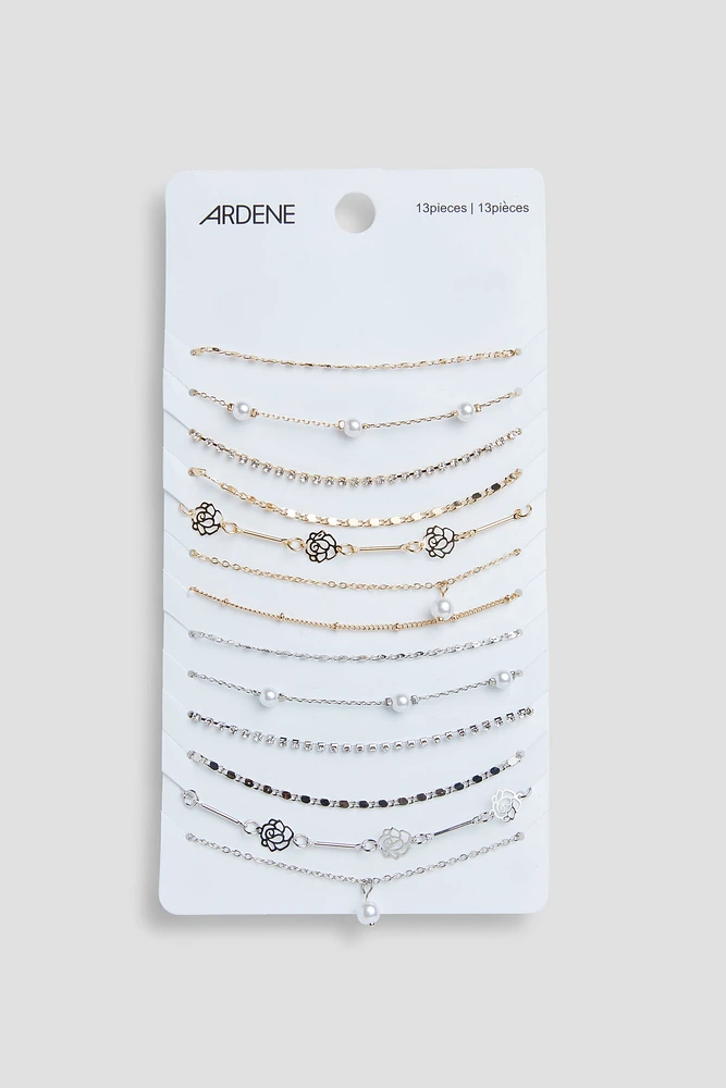 Ardene 13-Pack Assorted Bracelets