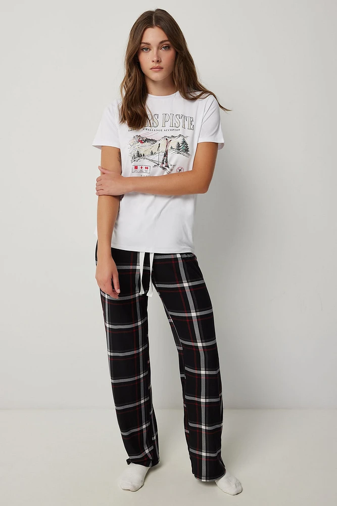 Ardene Flared PJ Pants in | Size | Polyester/Elastane | Eco-Conscious