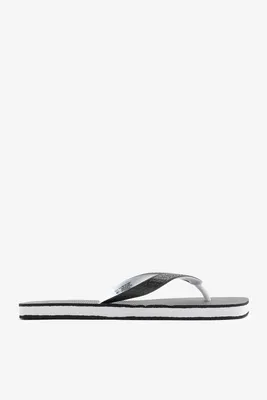 Ardene Square Toe Flip-Flops Sandals in Black | Size | Rubber